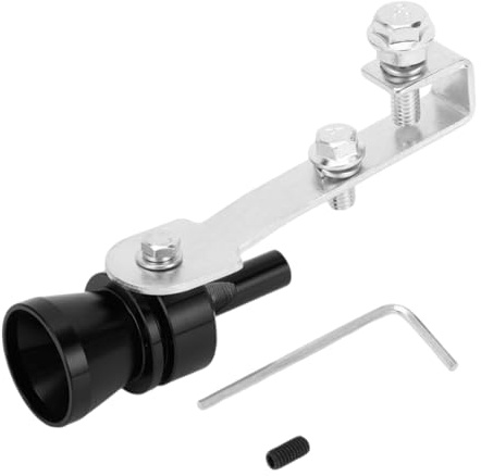 INFINAUTO Fischietto Turbo Sound Per Tubo Scarico Nero 1 Set Alluminio | Materiale Alluminio, Per Auto E Moto, Compatibilità Universale, Installazione Semplice