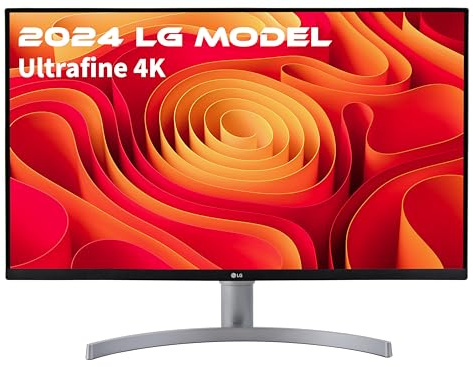 LG 32 Class Ultrafine 4K UHD IPS Monitor with Built-in Speakers & Tilt/Height Adjustable Stand, HDR10, 60Hz, 5ms, White 2024 Model (Renewed)