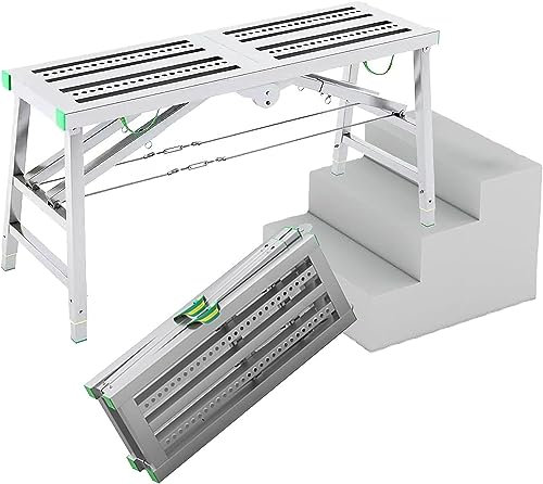 Mehrzweck-Arbeitsbühne, Gerüstleiter, höhenverstellbar, 40 cm breit, zusammenklappbar, Gerüst
