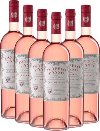 Doppio Passo Rosato Puglia IGT CVCB Roséwein 6 x 0,75l VINELLO - 6 x Weinpaket inkl. kostenlosem VINELLO.weinausgießer