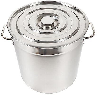 Faitout gastronomique universel en acier inoxydable 70 L 0,4 mm d'épaisseur avec couvercle, parfait pour goulasch, camping, pâtes, cuisson durable et polyvalente