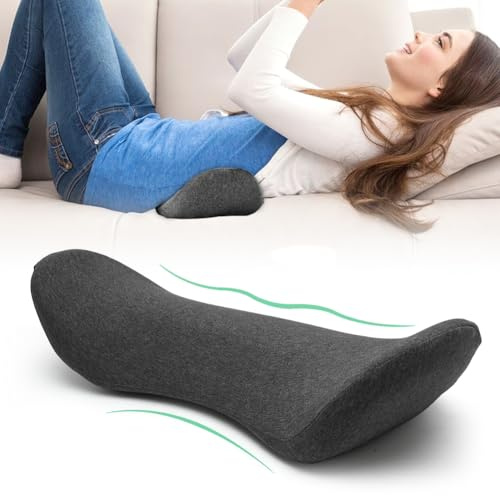 Lendenkissen Orthopädisches, Verstellbares Lendenwirbelstützkissen zum Schlafen aus Memory-Schaum, Anti-Rutsch Lordosenstütze, Linderung von Rückenschmerzen, für Bett, Sofa, Stuhl, Auto, Bürostuhl