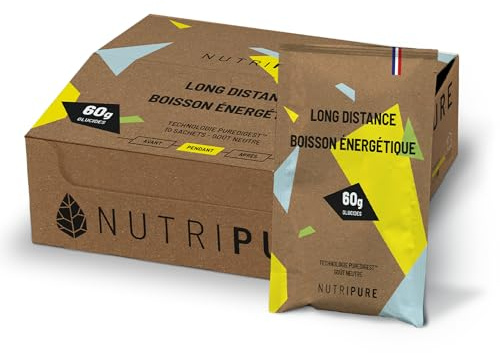 Boisson Énergétique Long Distance 60g – Formule experte pour les efforts >1h30 : 60g de glucides, BCAA, électrolytes pour performance et confort digestif