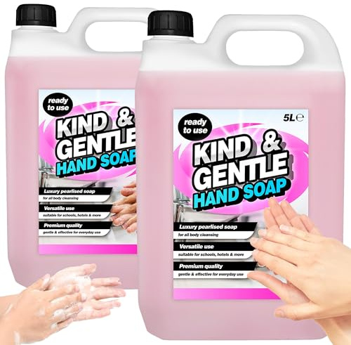5 Litre Pink Pearlised Kind & Gentle Luxury Hand Soap Daily Handwashing Ideal For Office, Home, Restaurants & Commercial Washrooms (1)