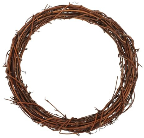 FUNOMOCYA Natural Grapevine Wreath Ring Flexible Rattan Hoop for DIY Christmas Decorations Party Crafts Lightweight and Easy Assembly Floral Frame