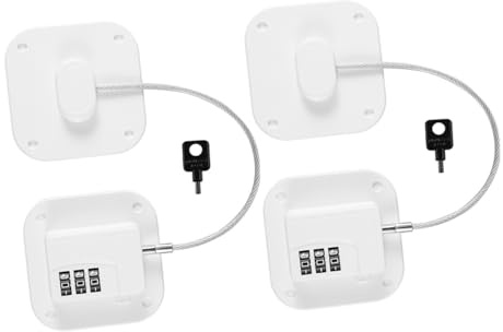 JOINPAYA 2pezzi Serratura di Sicurezza Combinazione per Porta del Frigorifero Serratura per Armadio Facile Installazione senza Protezione Affidabile per Mobili Vari