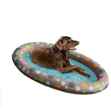 Tumbona hinchable para piscina para mascotas, con marco de muelle, tumbona ligera de verano, para jardín, vacaciones, lago, natación y viajes