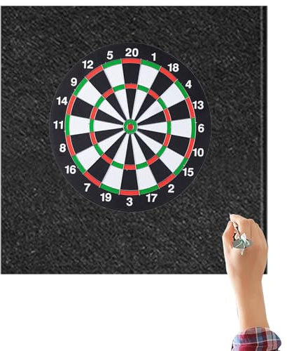 Dartboard Backboard - Safety Ring, 4 Segment Boundary for Steel Darts, Padded Square with Tight Fitment, Sports Kit, Cork Alternative for Basement, Garage and Play Area toward Adults Player