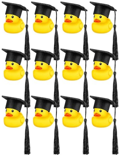 Paperelle Di Gomme Per Laurea Con Tocco, Giocattolo Da Bagno Anatre