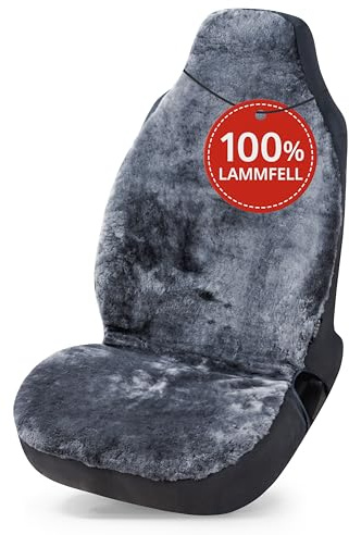 WALSER Autositzbezug Lammfell Lammfellbezug Zoya Autoschonbezug Lammfell anthrazit 20024