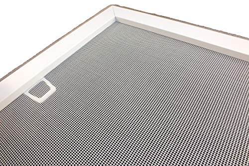 TESO Spannrahmen Bausatz mit umlaufender Bürste - Insektenschutz Gaze - Fliegengitter - Schutz gegen Mücken 1200 x 1300 mm, weiß - RAL 9016