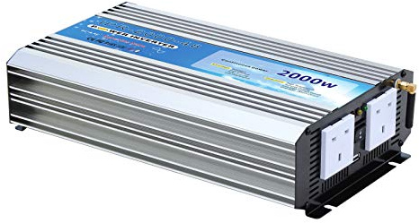 2000W pure sine wave AC power inverter 48V battery to 240V mains electricity (peak power 4000W) with wireless On/Off remote control