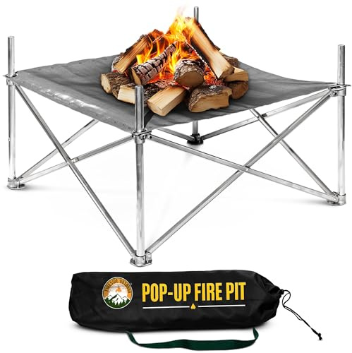 Campfire Defender Protect Preserve pop-up feuerstelle | tragbar und leicht | fullsize 24 Zoll | nie Rust firepit pop-up Pit Ultralite