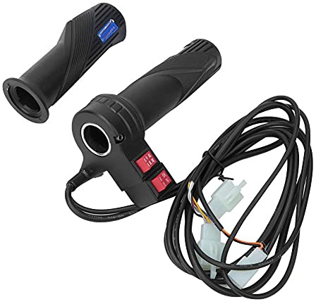 Alomejor Gasgriff 3-Gang Gasgriff mit Kabel Universal Gasgriff für E-Bikes