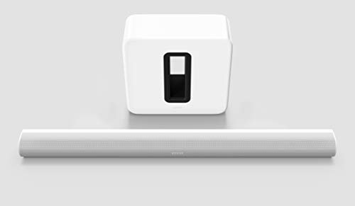 Sonos ARC Set | Barra de Sonido + Sub Blanco – Elegante Barra de Sonido Premium para Sonido cinematográfico – con Dolby Atmos, Apple AirPlay2, Control por Voz, Incluye Sub