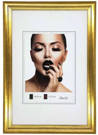 IDEAL TREND Artus Kunststoff Bilderrahmen Wanddeko Collage Poster Bilder Foto Rahmen: Farbe: Gold | Format: 40x60