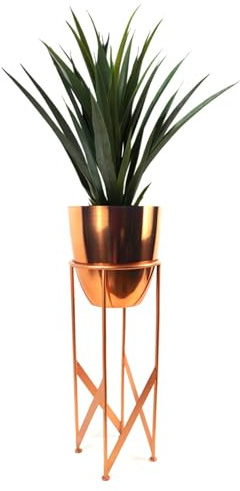Leaf Tall Metal Plant Stand with Planter,90cm