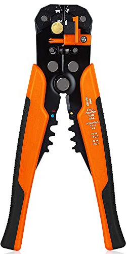 Wire Crimping Tool – Electrical Crimping Tool Set-Adjusting PVC Handle Crimping Wire Tool for 0.5-6mm AWG Wire and Copper Cable – Non-Insulated Crimping Tools for Electricians, Maintenance Workers
