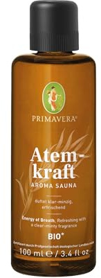 PRIMAVERA Respiratore Aroma Sauna bio 100 ml – Olio per sauna aromaterapia – Profumo chiaro di menta – rinfrescante – vegano