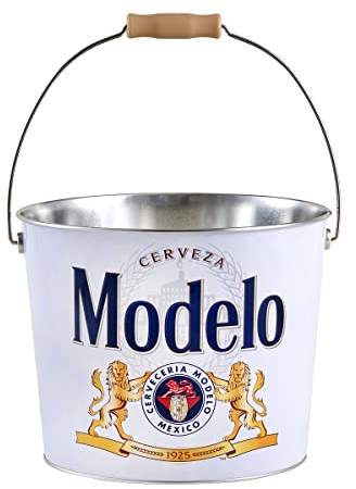 Modelo Beverage Bucket with Wire Handle Modelo (433317-12), White