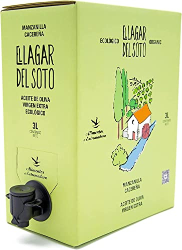 Huile d'Olive Extra Vierge Biologique - Bag in Box de 3 L de capacité - Première extraction à froid - Meilleure huile d'olive Bio d'Estrémadure 2022. Médaille d'or Ecotrama 2022 - HOVE 3L