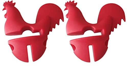 Cabilock 2st Auslaufsichere Pfannenzange Küchenzubehör Krabbe Topfdeckel Hebt Sich An Deckelhalter Für Töpfe Topfdeckelständer Unbrauchbarer Resttopfclip Kochtopf Kieselgel Aufzug Weinglas