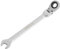DAKCOS Cle mixte Clé à cliquet 7 mm - Clé à cliquet métrique articulée en CR-V avec finition chromée mate