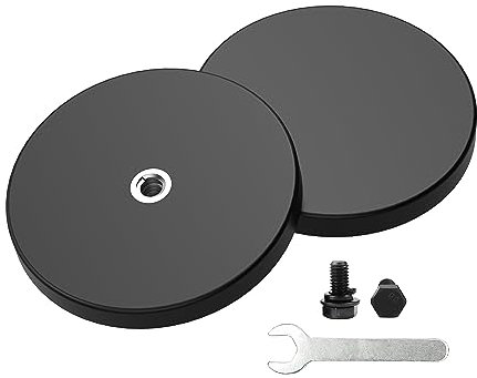 Magnetpro - Magneti gommati resistenti, antiscivolo, dimensioni: diametro 66 mm, forza magnetica di 30 kg, base di montaggio magnetica per appendere strisce luminose e specchi per esterni, 2 pezzi