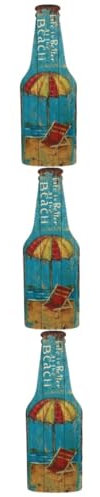 STOBAZA 3stücke Vintage Hawaii Beer Bottle Wall Decor Retro Wooden Pendant Für Bar Und Party Deko Für Bierliebhaber Und Gartenfeiern