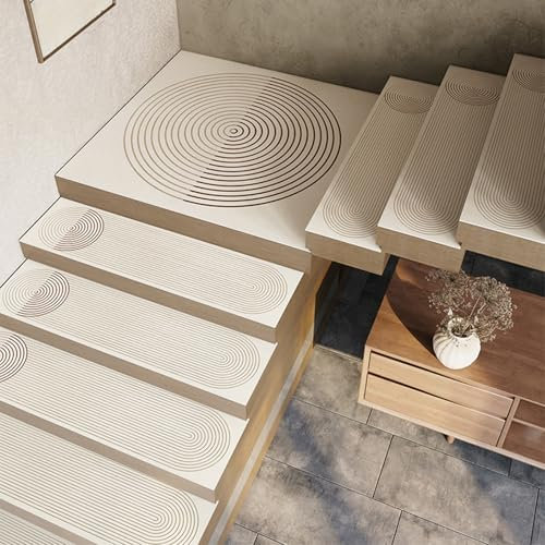 Cooalinar Treppen Teppichstufen,Treppenstufenauflage Stufenmatten,Stufenteppich FüR Innen,Treppenstufen Matten Innen,GummirüCken,Weich rutschfest,Zuschneidbar,Waschbarer,FüR Zuhause BüRo