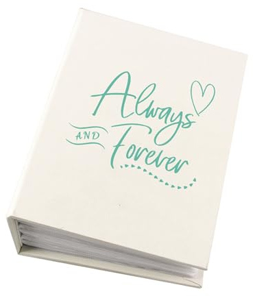 Always and Forever Love Wedding or Anniversary Photo Album With Sleeves 100 x 6x4 Capacity