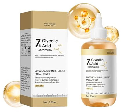 Altherona Glycolic Acid Toner Gesicht, Hyaluronic Acid 7% Peeling Toner, Feuchtigkeit Resurfacing Hyaluronic Acid Serum, Glykolsäure Porenbehandlung, Glycolic Acid Exfoliating Toner Unreinheiten&Akne