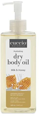 Cuccio Naturale Dry Body Oil 458ml (15.5oz) Refill - Milk Honey with pump