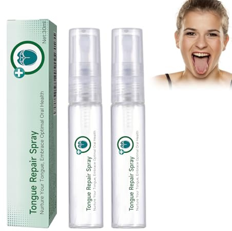 Zungenpflege Spray 30ml*2, Mundspray Gegen, Sorgt Für Frischen Atem, Für Mundgesundheit, Mundpflegespray Für Unterwegs, Lassen Sie Die Zunge Natürlich Spray