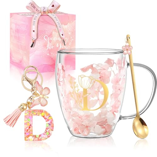 Regalos para mujeres, tazas de café de vidrio, regalo único de cumpleaños para ella, tazas de té y café expreso para damas, regalos personalizados de amistad, lindas tazas de vidrio de doble pared