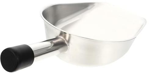Toyvian Pala De Harina De Acero Inoxidable Pequeña Mango Estrecho, Pala Para Hielo y Frijoles, Herramienta De Cocina Resistente Para Uso Doméstico y Bares