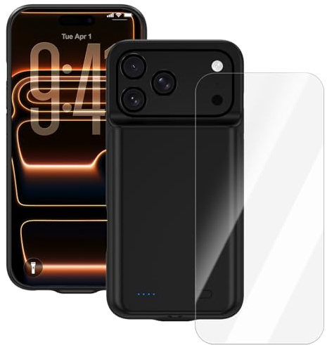 Giabuao Funda de Batería para iPhone 17 Pro (6.3), Cargador Portátil de 8500mAh, Funda Ultrafina de Batería Extendida, Cargador de Teléfono y Funda Protectora con Función de Carga para iPhone 17 Pro