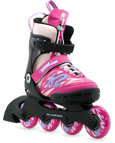 K2 Skates LUMI PRO Youth Adjustable Inline Skates, Color: Pink, Size: 11-2 (SK262189001)