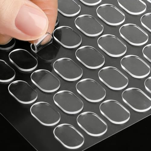 VZU 480 Stück Doppelseitige Klebepunkte, Klebepunkte Doppelseitig, Klebepunkte Doppelseitig Transparent, Ohne Spuren Hochklebrig PET, für Heim Büro Dekoration Ballon Basteln, 13x8mm