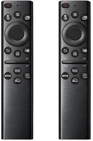 [Pack of 2] for Samsung TV Remote, BN59-01385A Smart TV Remote Control replacement with Buttons for NeIflix, for ALL 2018-2025 Models, Crystal UHD QLED OLED 4K/8K, No Voice Control or Solarcell