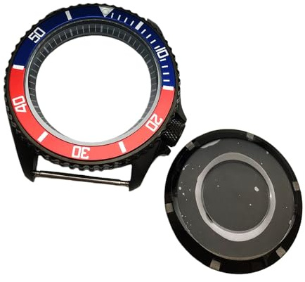 ROUHO 42mm Reloj Modificación Kit Ajuste para Japonés Calibre NH35 NH36 3.8 Corona Posición, Negro Anillo Capítulo Caja Reloj con Inserto Bisel para Seiko SKX007
