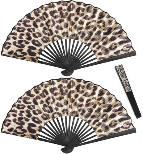 YgonziRuvc 2 Piece Fan Folding Hand Set, Folding Hand Fans, Compact Paper Fan for Portable Folding Fan for Personal Cooling, Events and Gatherings