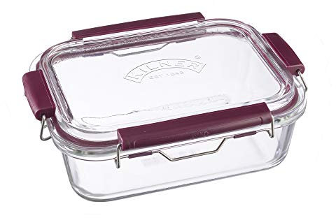 KILNER Frischhaltedosen mit Bügelverschluss | 1,4 L | luftdichte Aufbewahrungsbox aus Borosilikatglas | Meal Prep Boxen zum Vorkochen | -18°C bis 240°C | Frischhaltedosen Glas mit Deckel