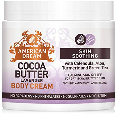 American Dream Crema per il corpo al burro di cacao con lavanda 16 once