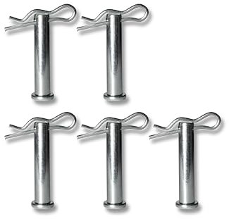 Werhe® 5 tlg. SchnellwechselBolzen für Erdbohrer. Bohrerverschluss Sicherungsbolzen mit Splint. Hergestellt aus hochwertigem Federstahl . Bolzen Passend für alle universell Erdbohrer