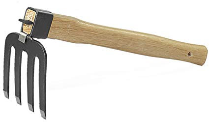 XMRISE Rake-Kultivator und Tiller Egge Harrow Pick-Garten-Hacken Holzgriff, der Jäten kultiviert