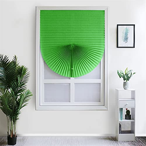Heavyoff Faltjalousie Plissee Faltrollo Ohne Bohren mit Selbstklebend Thermo-Plissee Blickdicht für Fenster und Tür Sichtschutz und Sonnenschutz 60x150cm/23.6 W x 59 H Grün