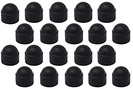 Design61 20x Runde Sechskant Schutzkappen M10 x SW16 mm mit Innensechskant für Muttern und Schraubenköpfe