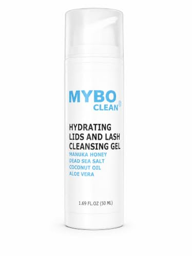 Myboclean Hydrating Lids and Lash Cleansing Gel, Manuka Honey UMF 16+, Aloe Vera, Coconut Oil, Dead Sea Salt, 1.69 Fl Oz