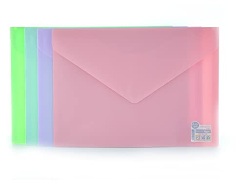 Office Box Aktenordner mit Klettverschluss, A4+/Folio, Ref. 90105, Pastellfarben mit Soft-Touch-Oberfläche von Office Box, 10 Stück